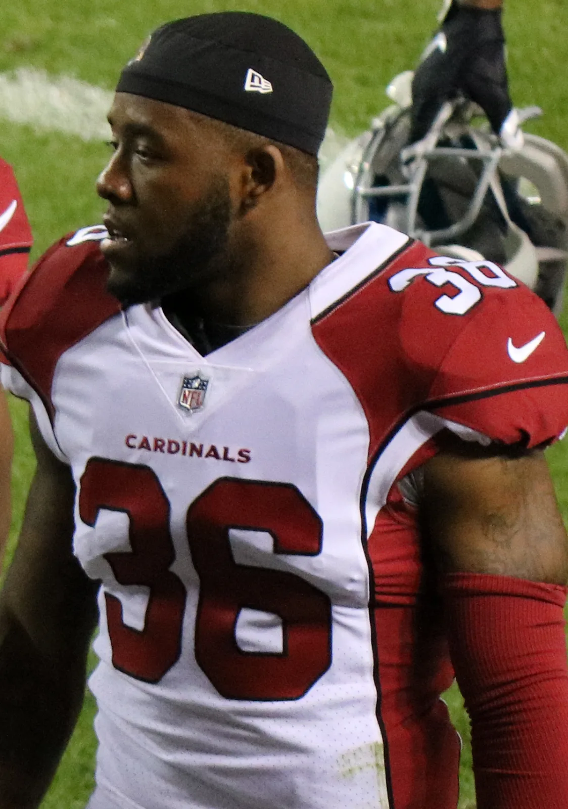 Budda Baker in his Arizona Cardinals uniform on the field